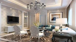 Fashionable wallpaper for the living room in light colors 2023 photos