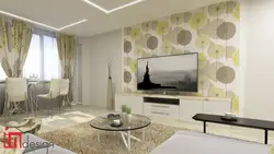 Fashionable wallpaper for the living room in light colors 2023 photos