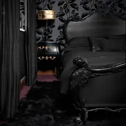 Black room bedroom design