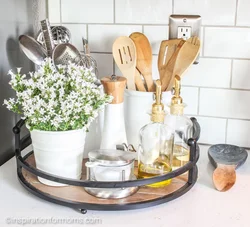 Tray in the kitchen interior