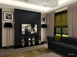 Living room design with wenge floor
