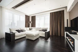 Тарҳи меҳмонхона бо фарши wenge