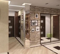 Decorative wall in the hallway photo