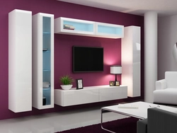 Wall Cabinet In The Living Room In A Modern Style Photo