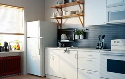 Small kitchen where to put a refrigerator photo