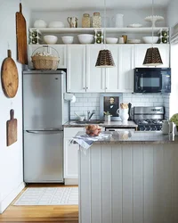 Small kitchen where to put a refrigerator photo