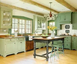 Kitchen interior in Provence country style