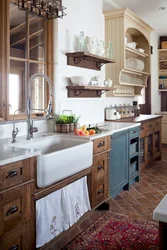 Kitchen interior in Provence country style