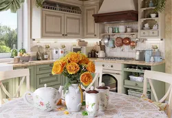 Kitchen interior in Provence country style