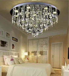 Chandeliers for suspended ceilings in the bedroom photo