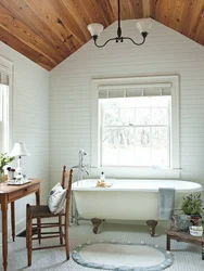 Bath wooden ceiling photo