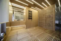 Bath wooden ceiling photo