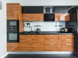 Kitchens in black with wood photo