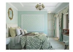 Moldings in the bedroom interior photo