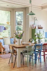 Chairs Of Different Colors In The Kitchen Interior