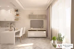 Studio apartment design 27 sq m with one window