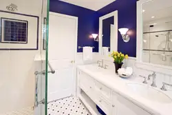 Blue small bath design