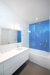 Blue small bath design