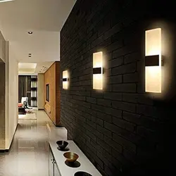 Modern sconces in the hallway photo