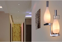 Modern sconces in the hallway photo