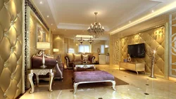 Golden bedroom interior photo