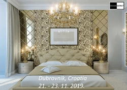 Golden bedroom interior photo