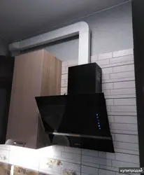 Photo of installing a hood in the kitchen