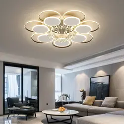 Ceiling chandeliers for suspended ceilings in the living room photo interior