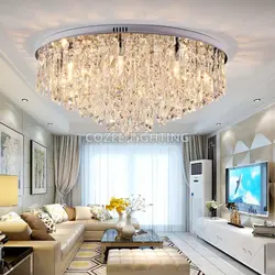 Salon foto interyerində asma tavanlar üçün tavan çilçıraqları