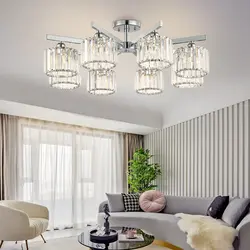 Ceiling chandeliers for suspended ceilings in the living room photo interior
