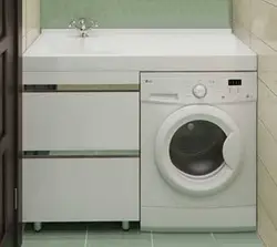 Vanna otağı fotoşəkilində paltaryuyan maşının quraşdırılması
