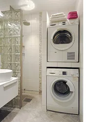 Installing a washing machine in the bathroom photo