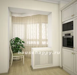 Kitchens with balcony door and window design