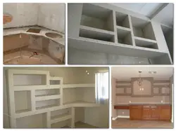 Photo of kitchens made of plasterboard