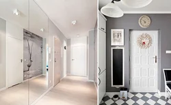 Doors to the interior of the corridor in the apartment