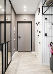 Doors to the interior of the corridor in the apartment