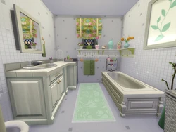 Sims 4 дизайнындағы ванна