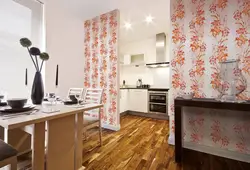 What wallpaper is better to glue in the kitchen in the apartment photo