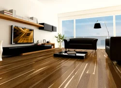 Yashash xonasining ichki qismidagi linoleum dizayni