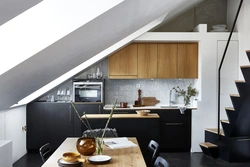 Sloping ceiling kitchen design
