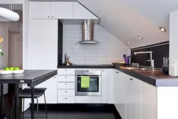 Sloping ceiling kitchen design