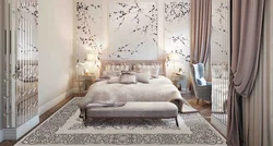 Fashionable wallpaper for bedroom walls photo