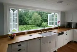 Kitchen design wallpaper window