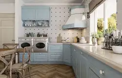 Interyerda bej Provans oshxonasi