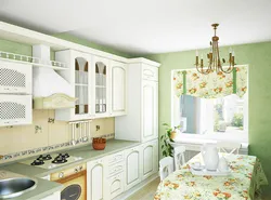 Interyerdə bej Provence mətbəxi