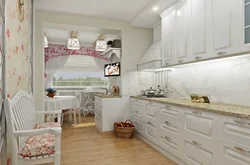 Beige Provence Kitchen In The Interior