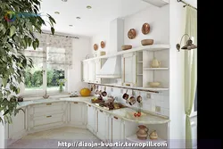 Beige Provence kitchen in the interior