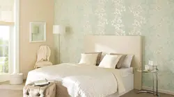 Plain wallpaper for walls photo in the bedroom interior