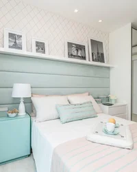 Bedroom in mint color design photo