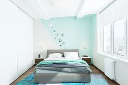 Bedroom in mint color design photo